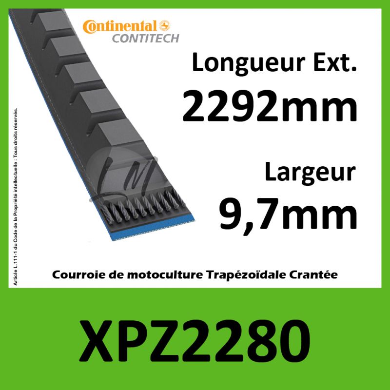 Courroie XPZ2280 - Continental Pioneer