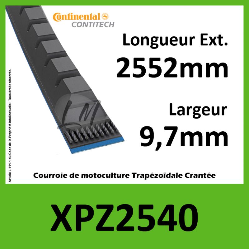 Courroie XPZ2540 - Continental Pioneer