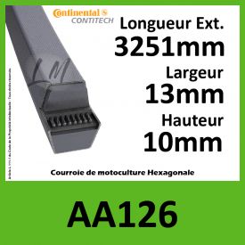 Courroie Hexagonale AA126 - Continental