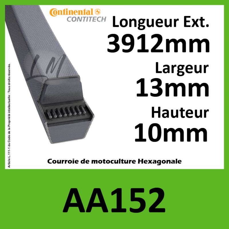 Courroie Hexagonale AA152 - Continental