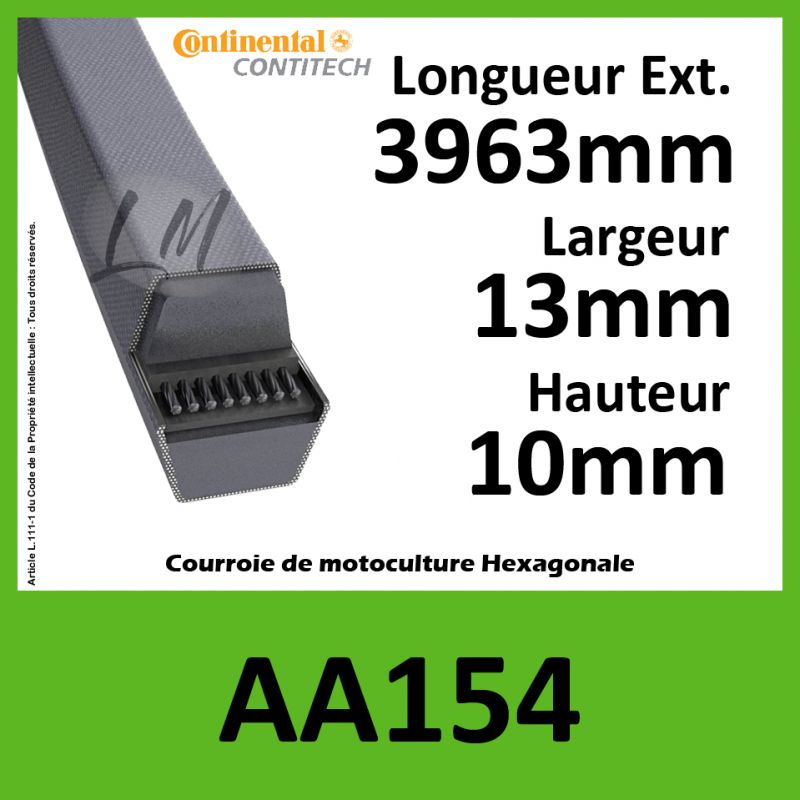 Courroie Hexagonale AA154 - Continental