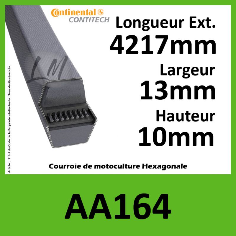 Courroie Hexagonale AA164 - Continental