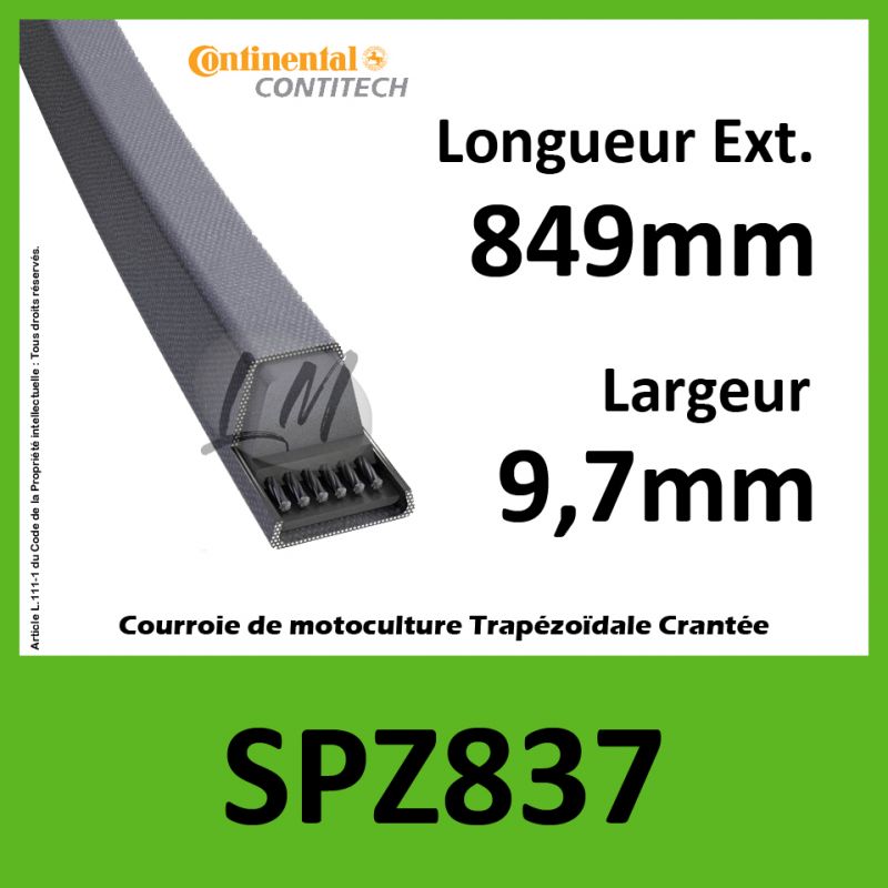 Courroie SPZ837 - Continental