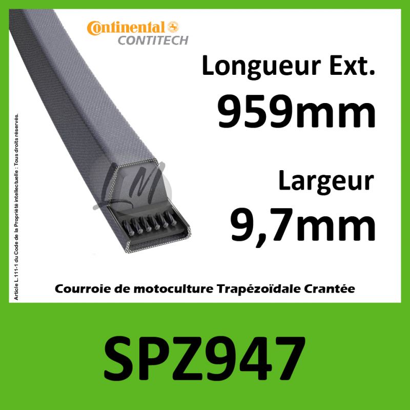 Courroie SPZ947 - Continental