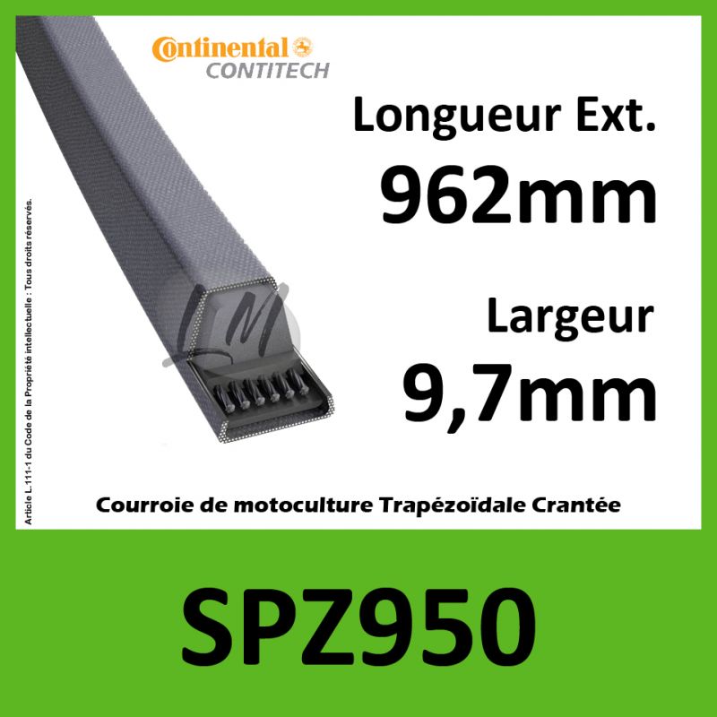 Courroie SPZ950 - Continental