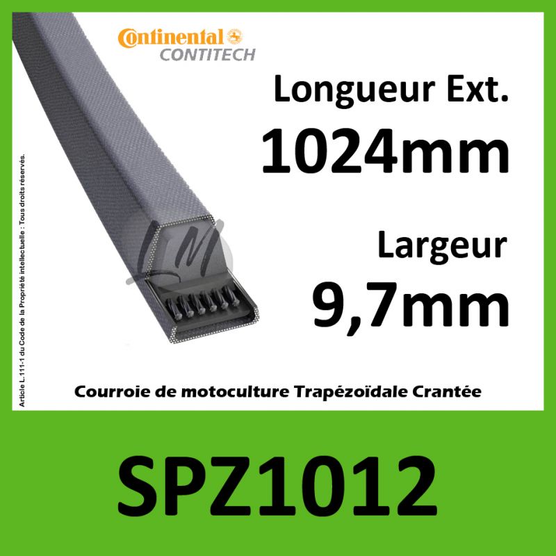 Courroie SPZ1012 - Continental