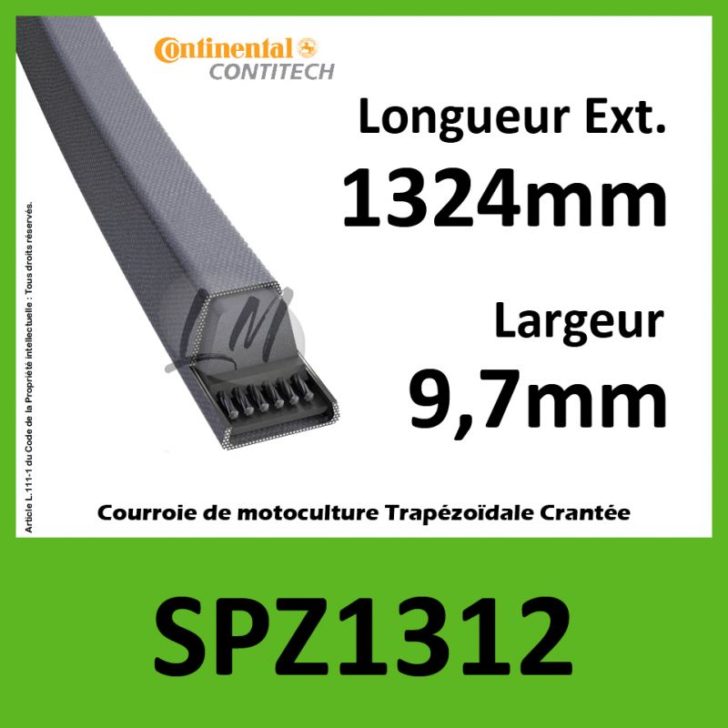 Courroie SPZ1312 - Continental