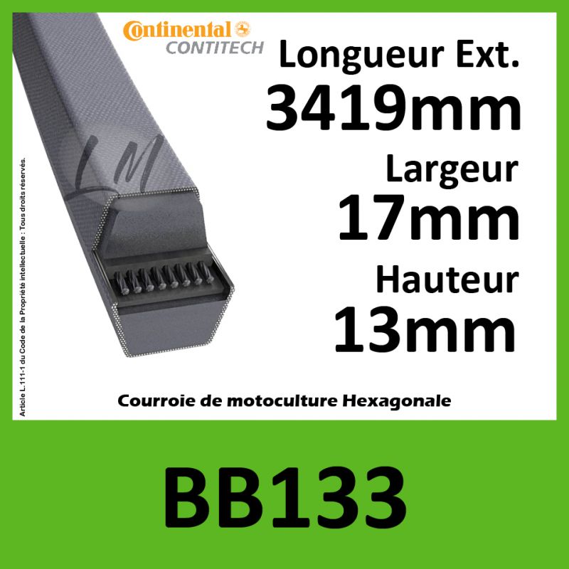 Courroie Hexagonale BB133 - Continental