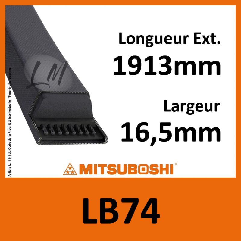 Courroie Mitsuboshi LB74