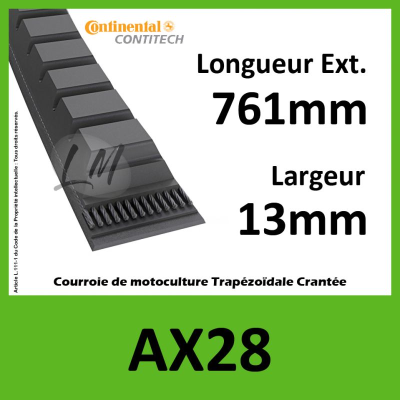 Courroie AX28 - Continental