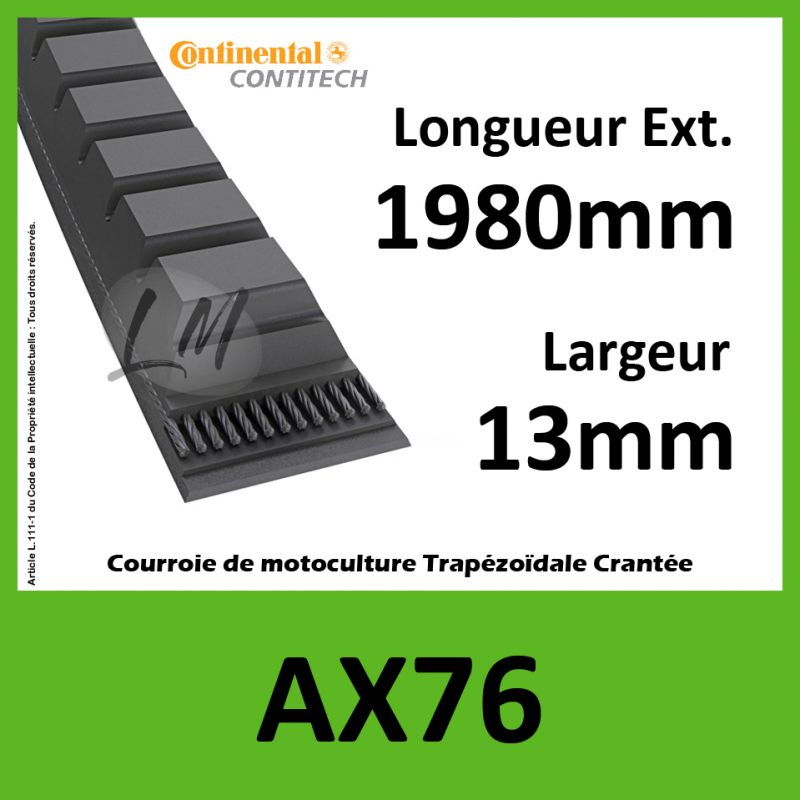 Courroie AX76 - Continental