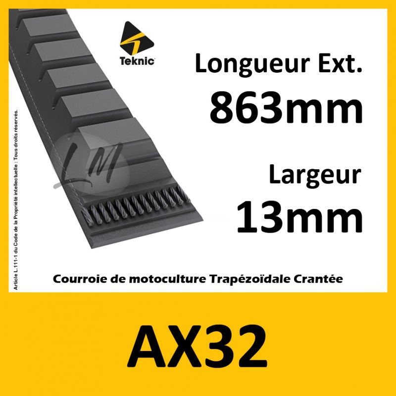 Courroie AX32 - Teknic