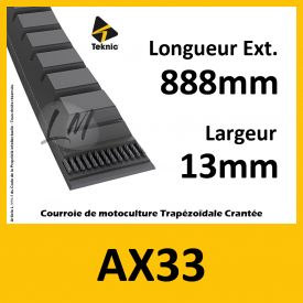 Courroie AX33 - Teknic