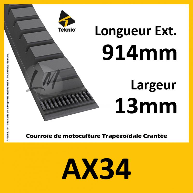 Courroie AX34 - Teknic