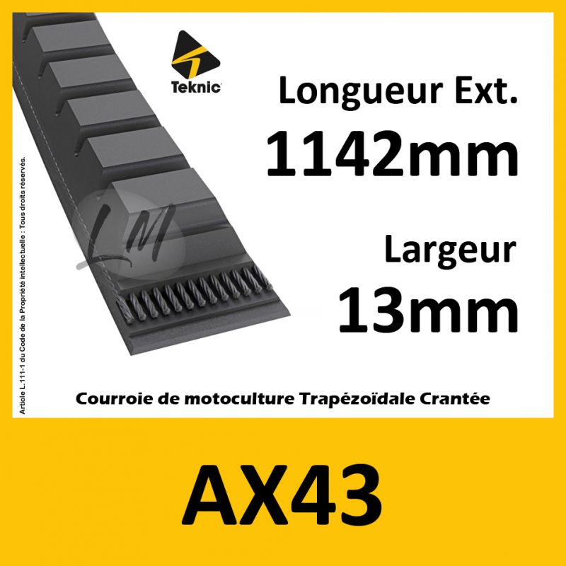 Courroie AX43 - Teknic