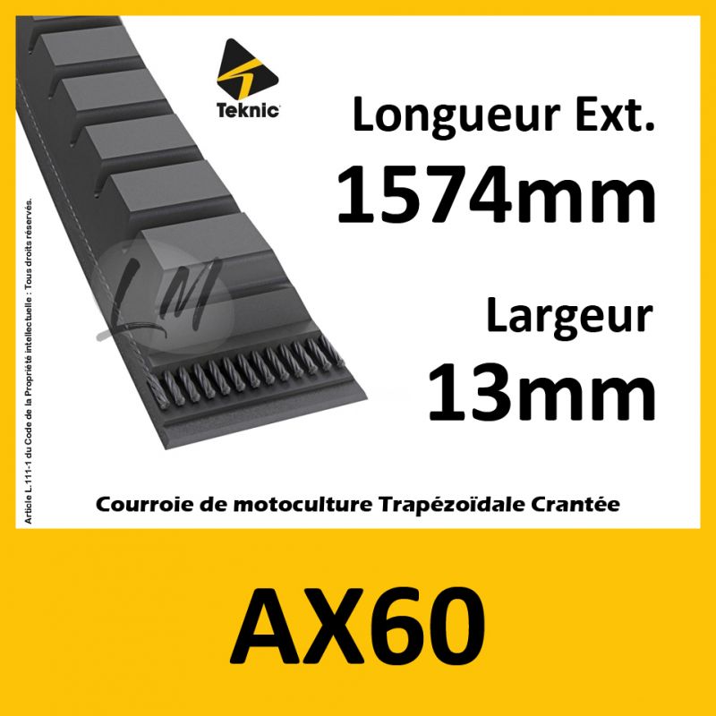 Courroie AX60 - Teknic