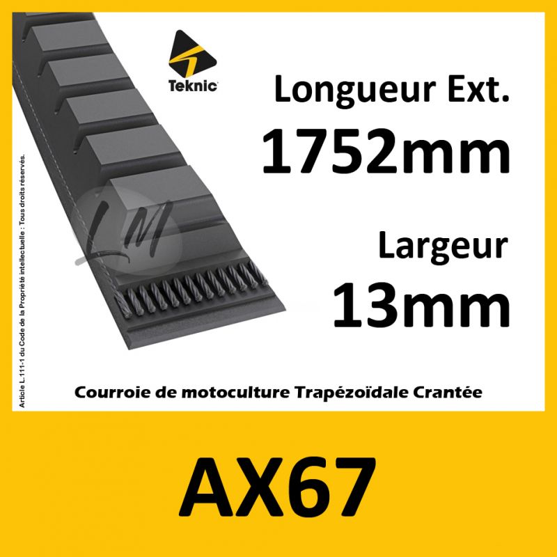 Courroie AX67 - Teknic