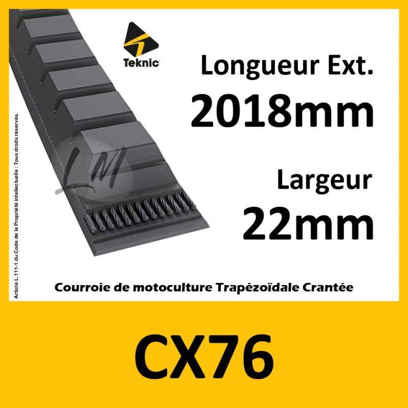 Courroie CX76 - Teknic