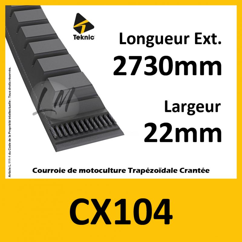 Courroie CX104 - Teknic