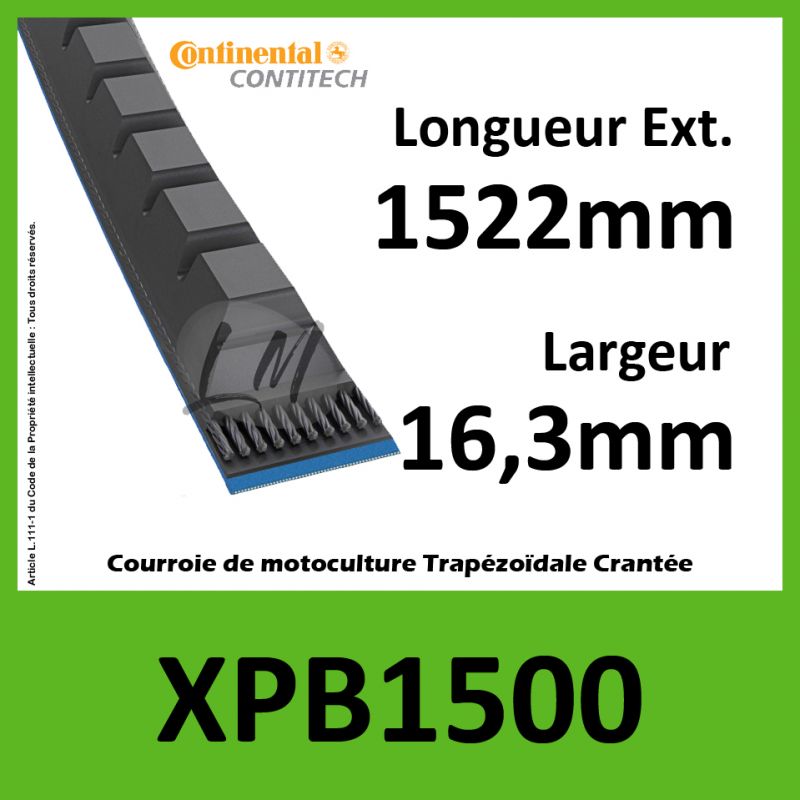 Courroie XPB1500 - Continental Pioneer