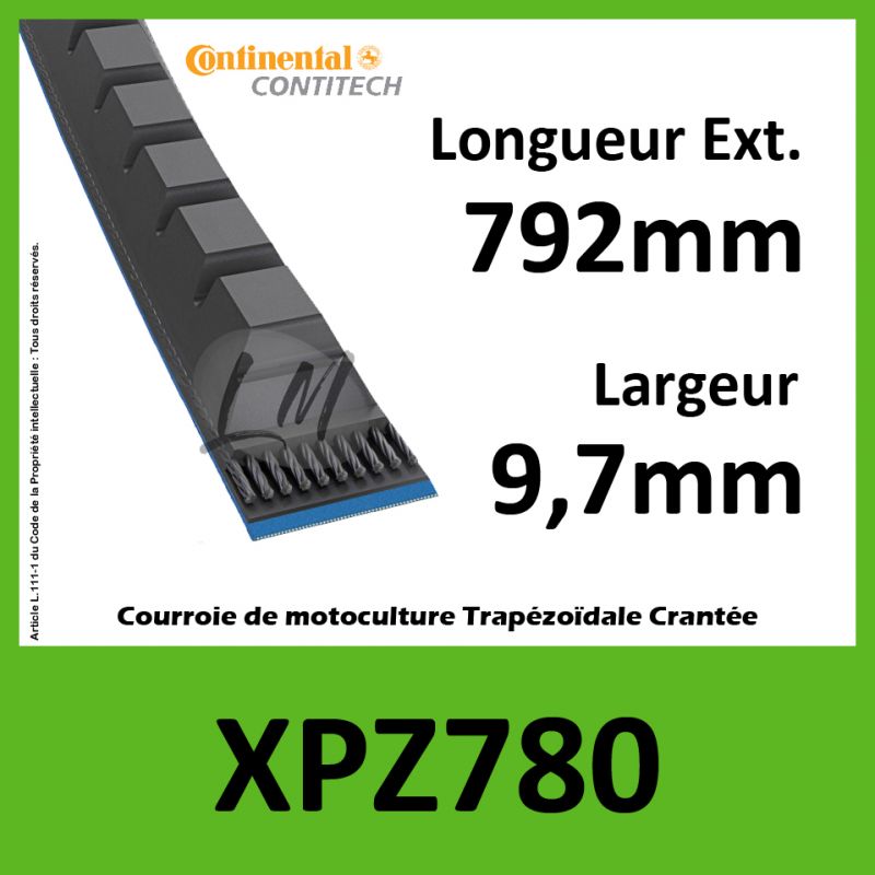 Courroie XPZ780 - Continental Pioneer