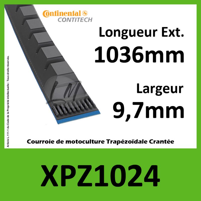 Courroie XPZ1024 - Continental Pioneer