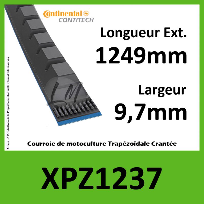 Courroie XPZ1237 - Continental Pioneer