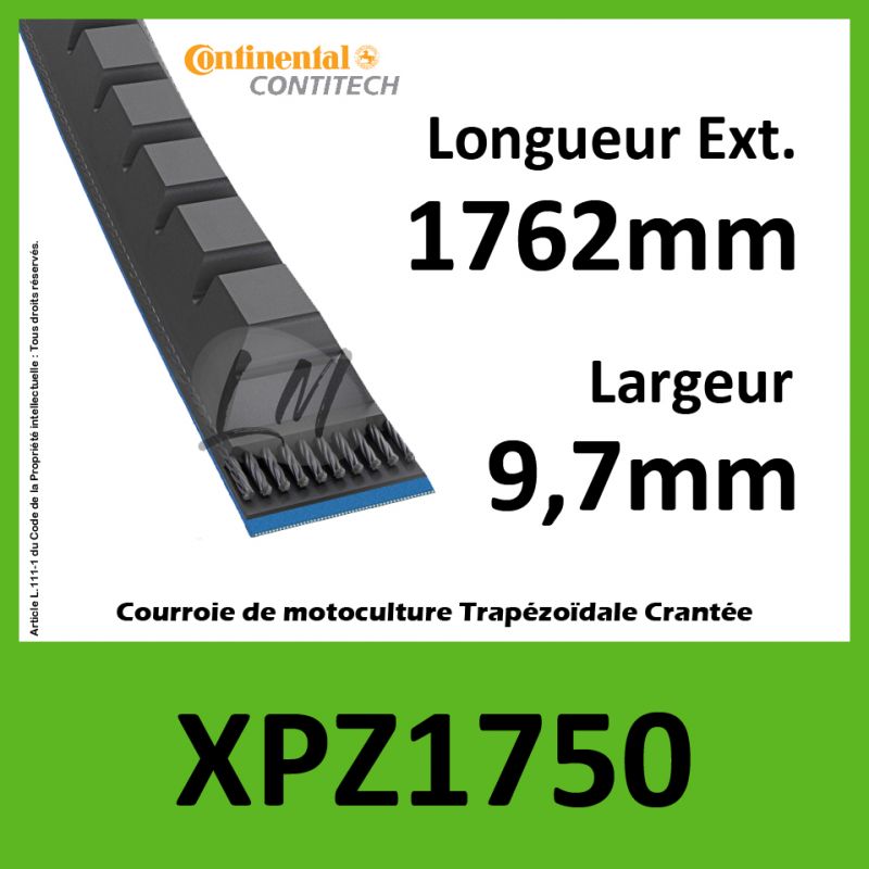 Courroie XPZ1750 - Continental Pioneer